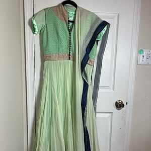 BRAND NEW DESIGNER WEAR ANARKALI SALWAR SUIT WITH FLARES
